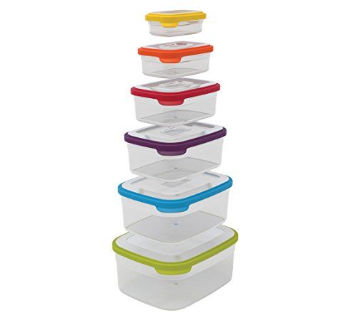 12-Piece Multicolored Food Storage Container Set