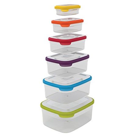12-Piece Multicolored Food Storage Container Set