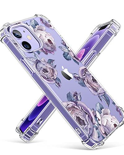 Clear Floral Case Compatible with iPhone 12