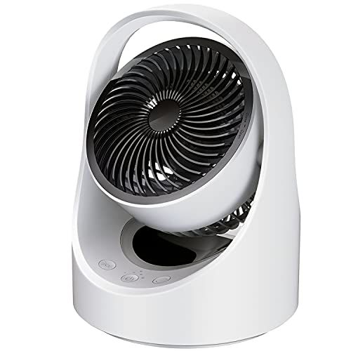 MATEPROX Mini USB Desk Fan, Snow Series White Small Desktop Table Personal Fan with 3 Speed,Quiet Cooling Wind for Office Desktop Room Car Travel 