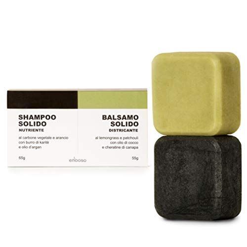Shampoo Solido Nutriente e Balsamo Solido Districante