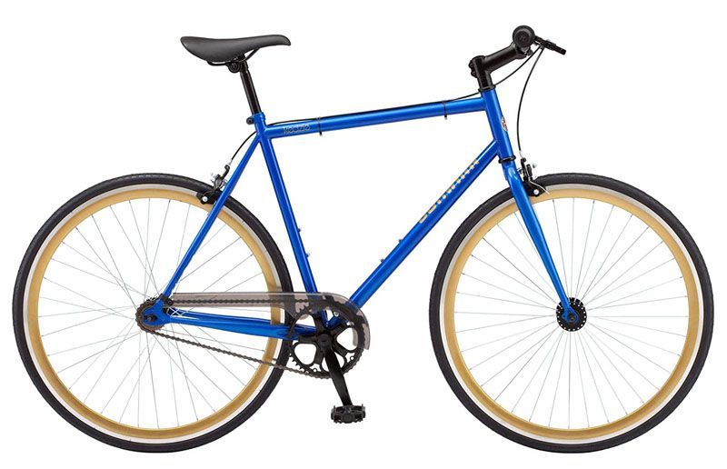 Blue Fixie Track Bike Drop Bar Handlebars Fixed Gear Racing Single Speed Bicycle 