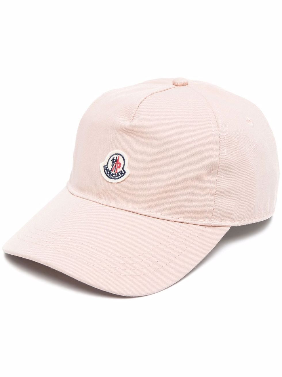粉色系棒球帽推薦：Moncler Logo裝飾棒球帽