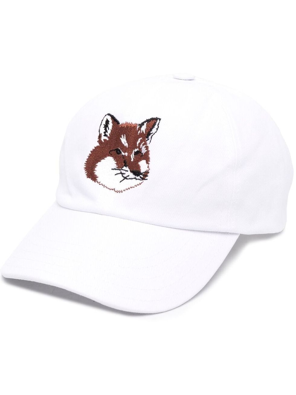 清爽白棒球帽推薦：Maison Kitsuné 狐狸刺繡棒球帽