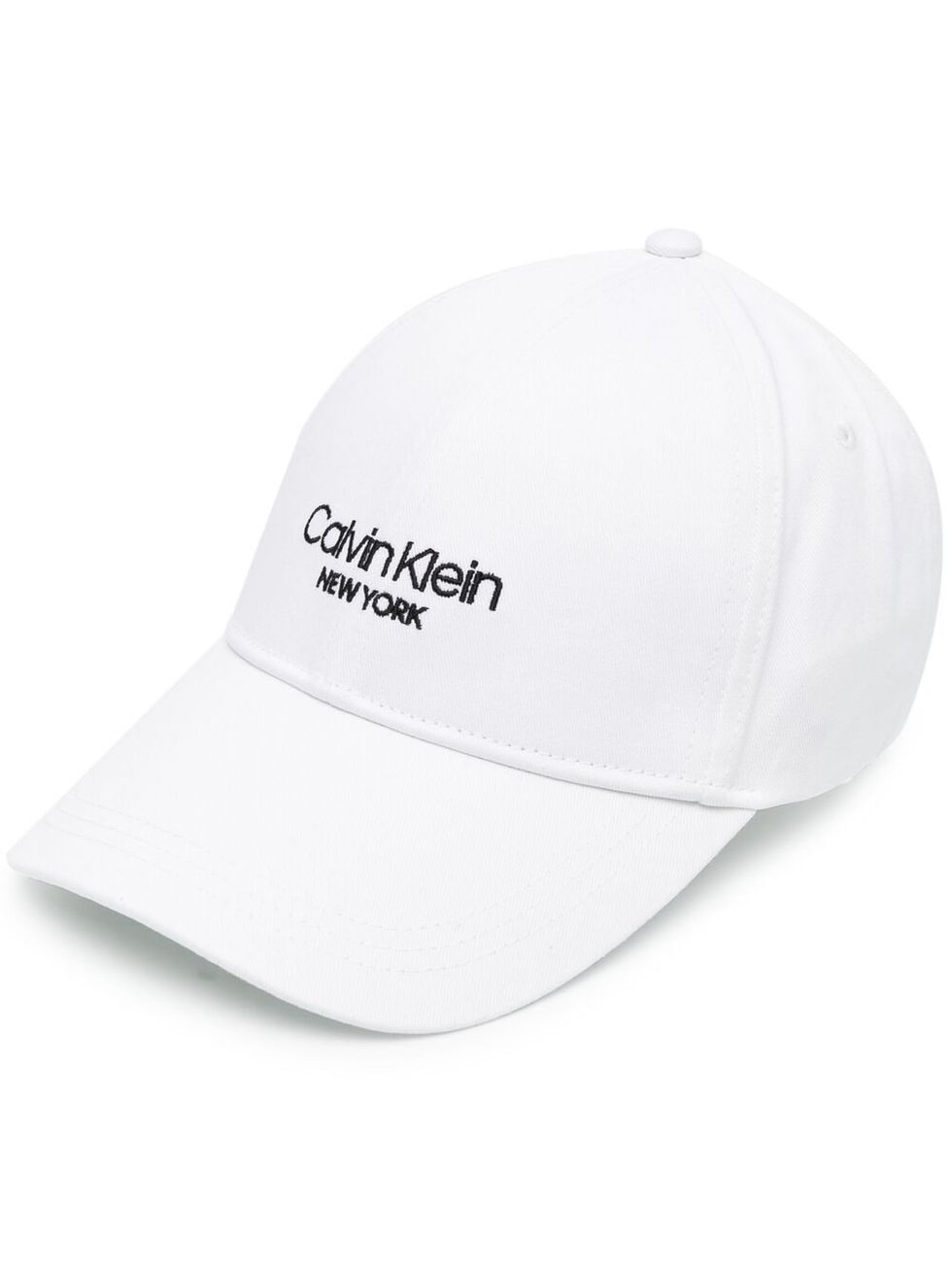 清爽白棒球帽推薦：Calvin Klein Logo刺繡棒球帽