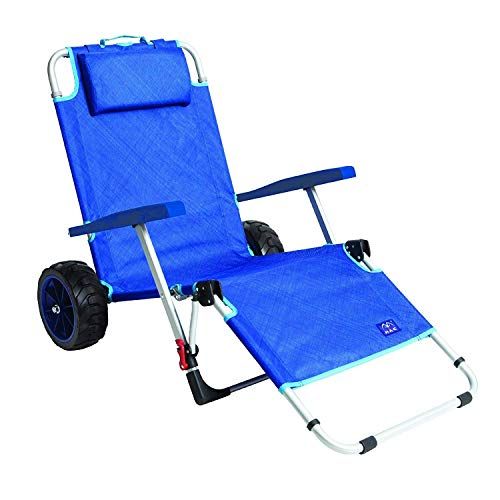2-in-1 Outdoor Beach Cart + Folding Lounge Chair