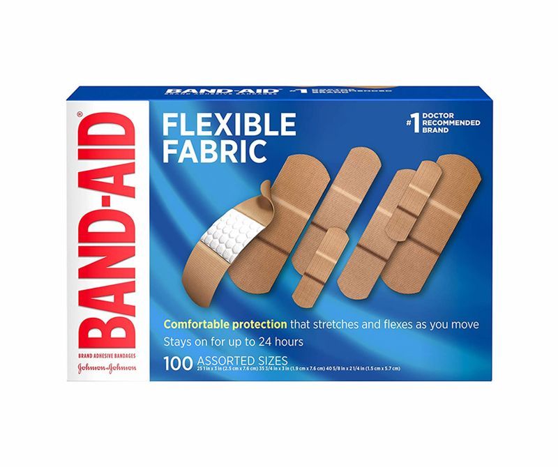 Band-Aid Flexible Fabric Bandages Assorted, 100 Count