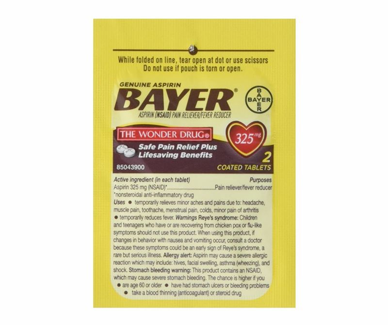Bayer Aspirin 325 mg, 50 Packets