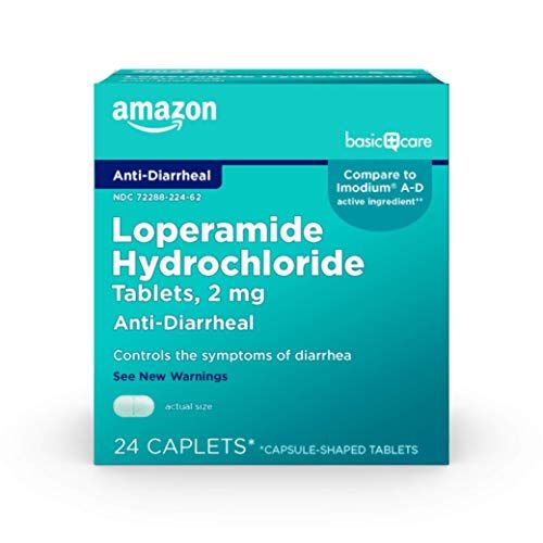 Amazon Basic Care Loperamide HCL 2 mg, 24 Count