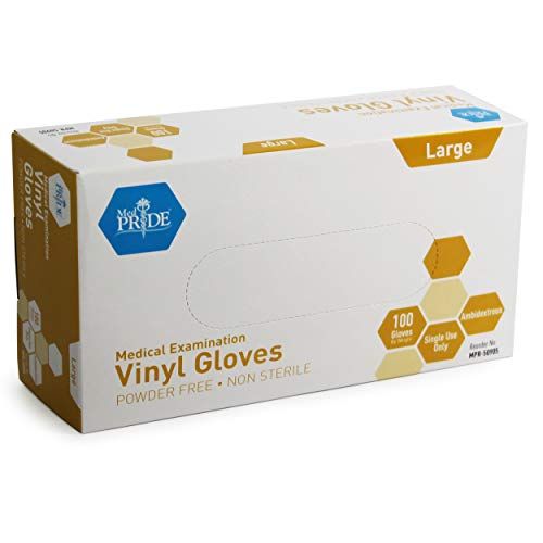 Medpride Medical Vinyl Gloves, 100 Count