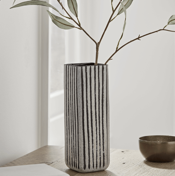 Monochrome Striped Column Vase, Cox & Cox, £50
