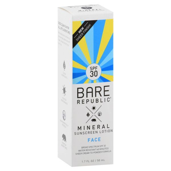 Bare Republic Mineral Face Sunscreen Lotion with SPF 30