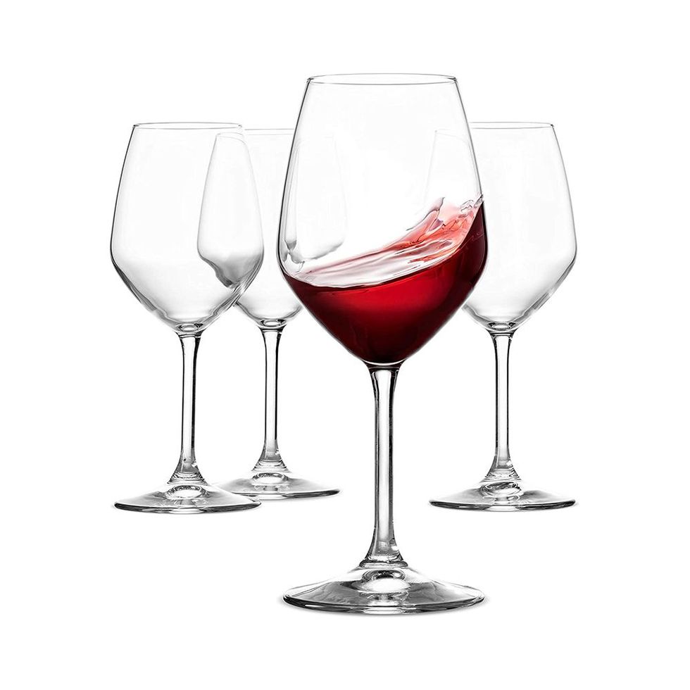 Novelty Italian Red Wine Glasses (Set of 4)