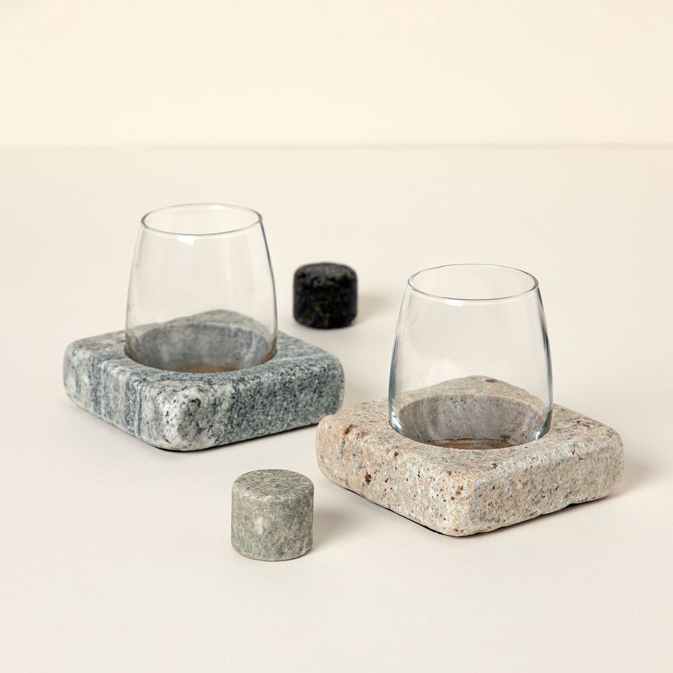 Wine Chilling Coasters and Glasses Set