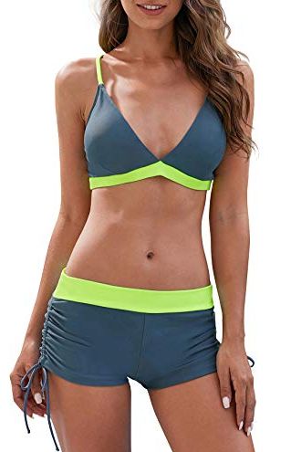 Yonique 3 Piece Athletic Tankini Swimsuits for Women with Shorts