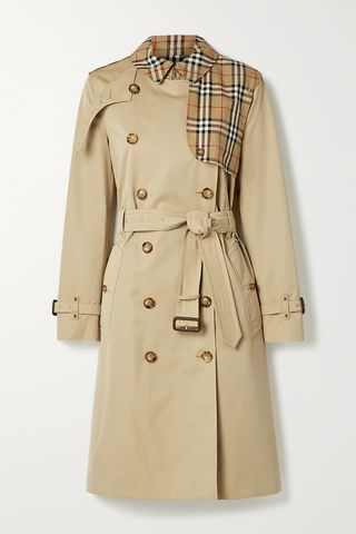 Hern embellished cotton-gabardine trench coat