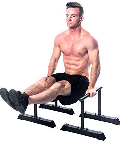 RubberBanditz Parallettes Push Up & Dip Bars | Heavy Duty, Non-Slip  Parallette Stand for CrossFit, Gymnastics, & Bodyweight Training Workouts