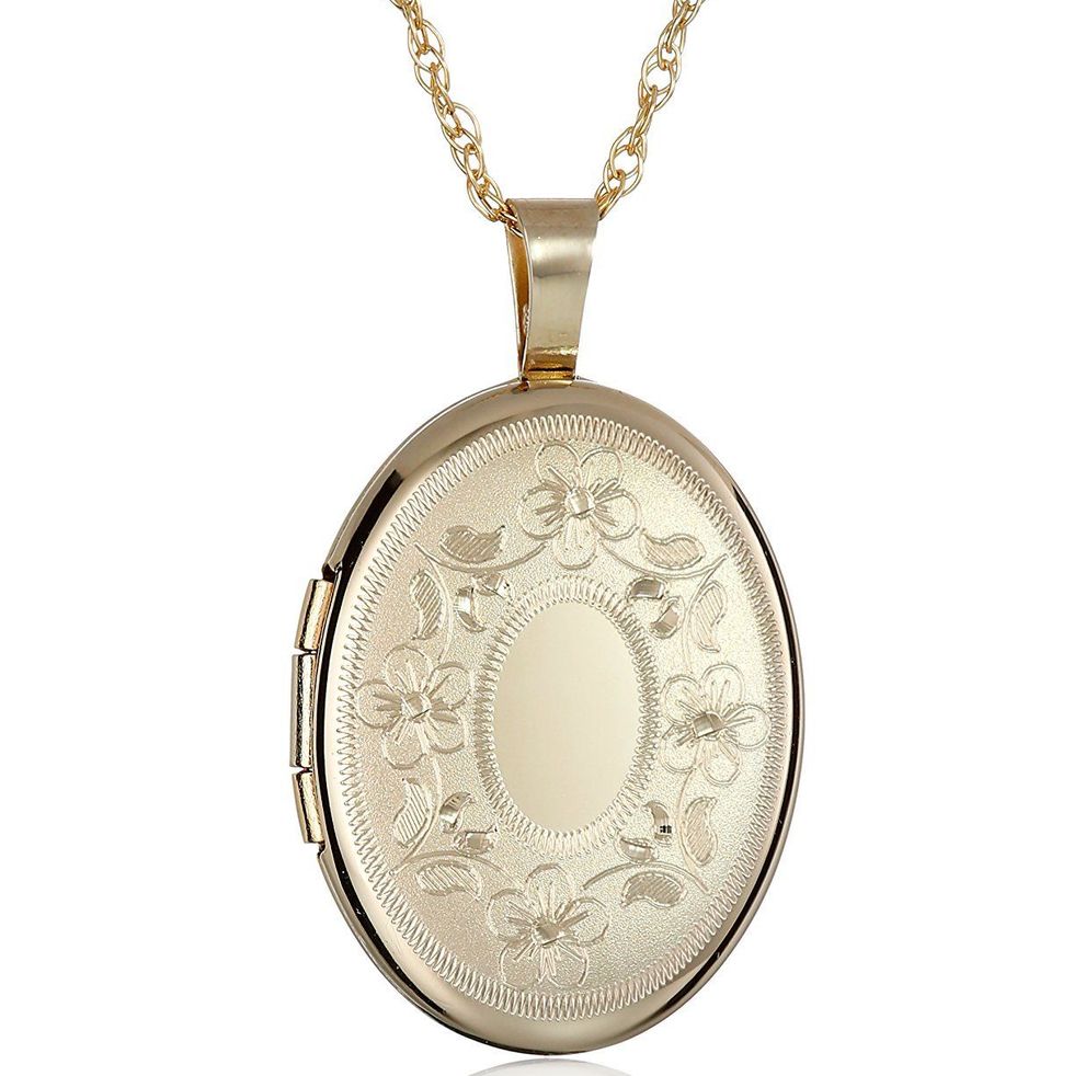 14k Gold-Filled Oval Pendant Necklace