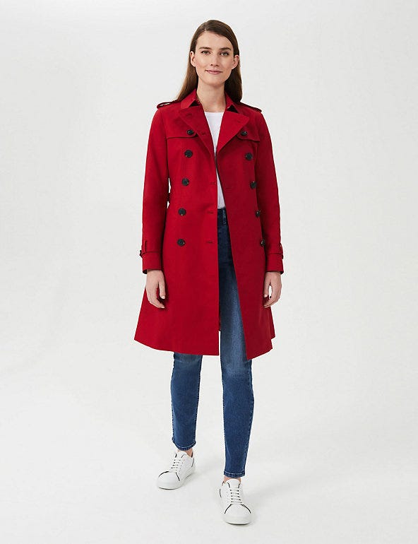 Hobbs Saskia Cotton Trench Coat