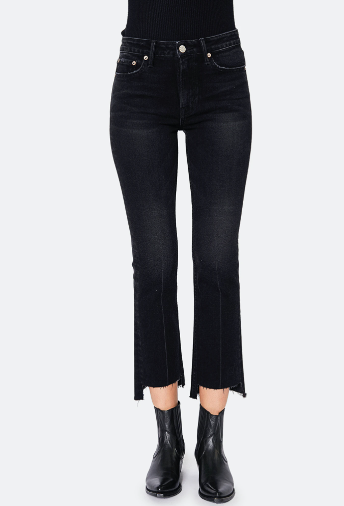 black womens jeans