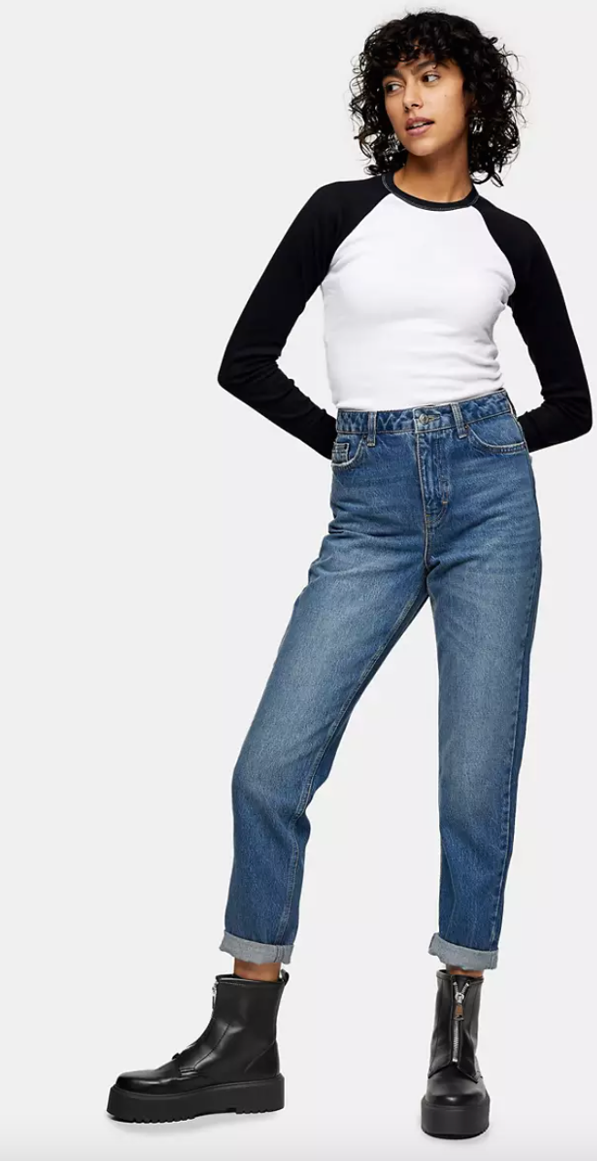 mom jeans that are flattering