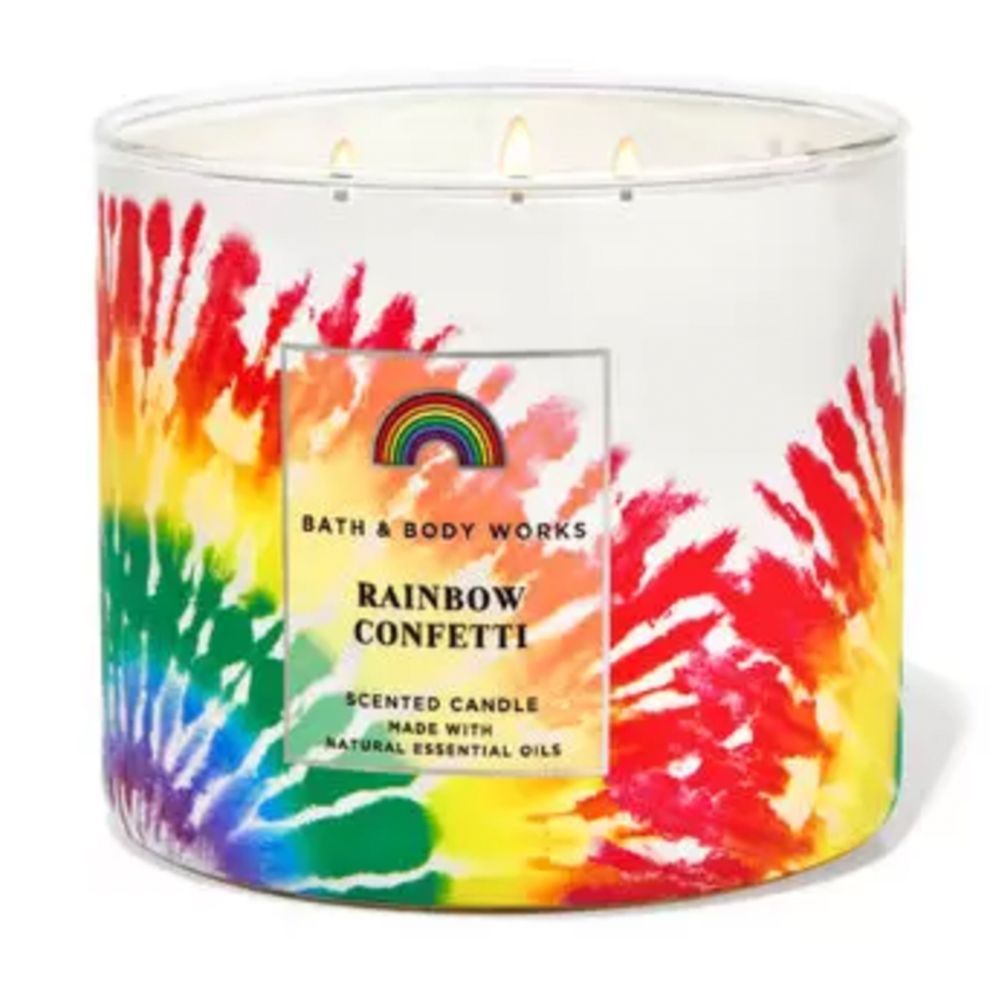 Rainbow Confetti Candle