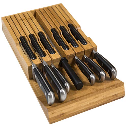 Noble Home & Chef In-Drawer Bamboo Knife Block 
