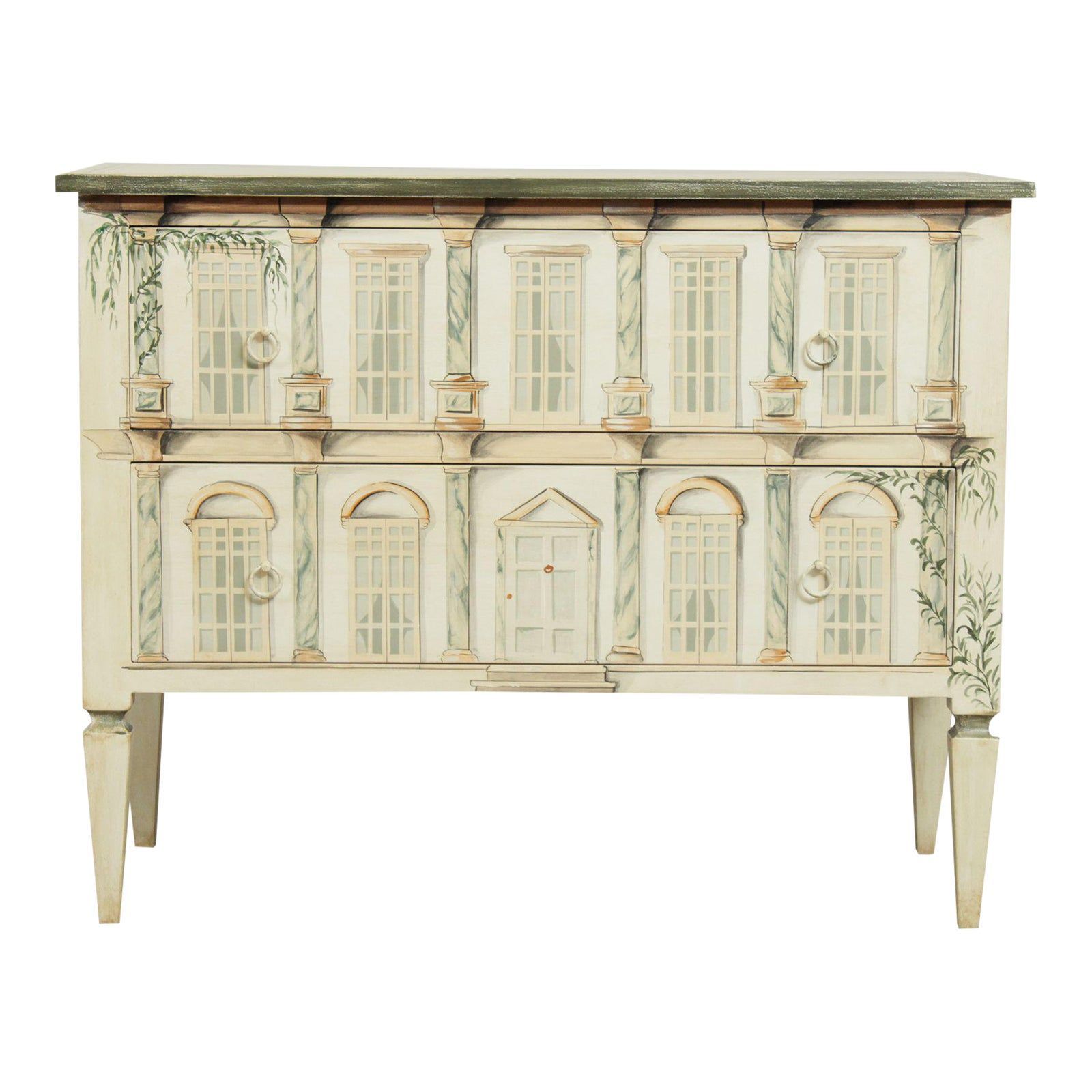 Italian Neo-Classical Style Hand Painted Commode 
