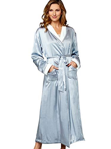 Silk satin robe