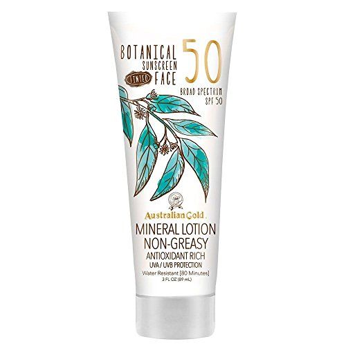 Botanical Sunscreen Tinted Face Mineral Lotion SPF 50
