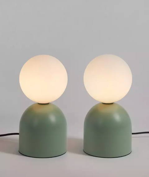 Set of 2 Lupo Touch Table Lamps, Green