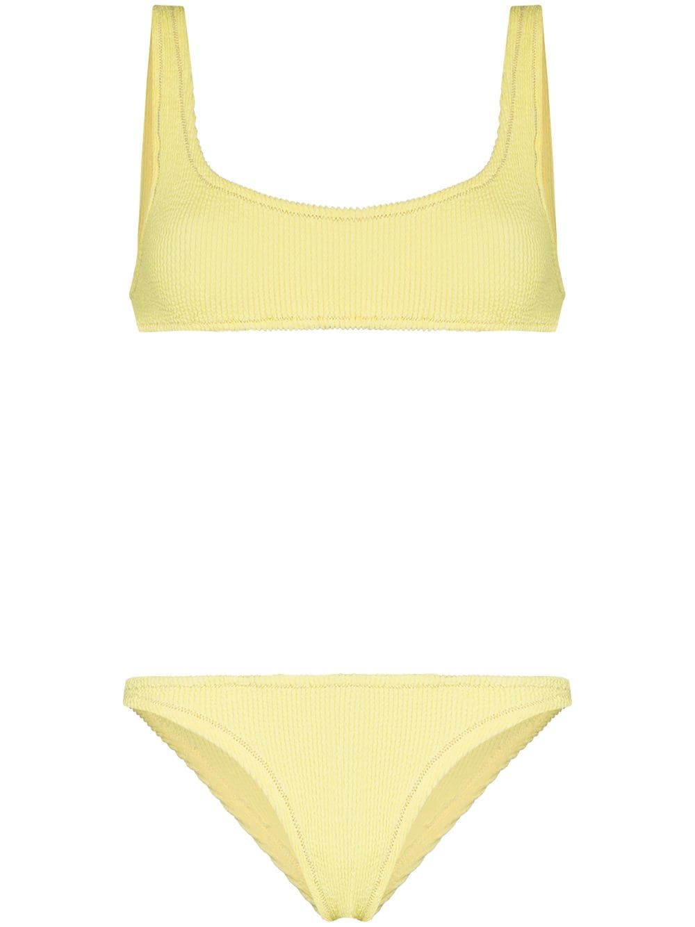 Yellow Amelie textured swimsuit Farfetch Girls Sport & Swimwear Swimwear Swimsuits 