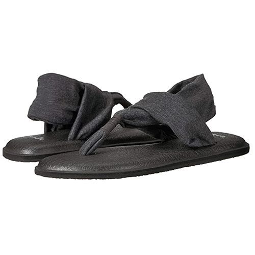 Sanuk Yoga Sling Flipflop Sandals Blue Geometric Size 9 Women's