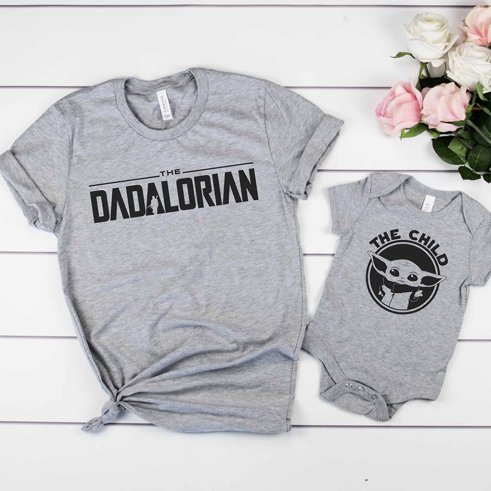 Dadalorian & The Child Star Wars T-Shirt Onsie Set 