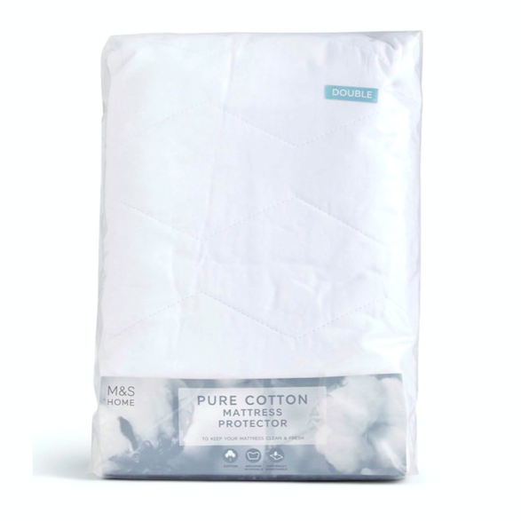 M&S Pure Cotton Quilted Mattress Protector 
