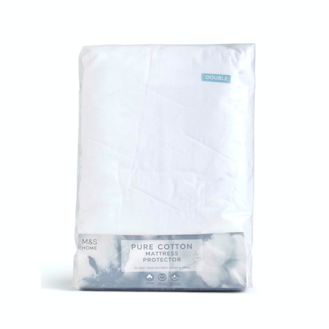 M&S Pure Cotton Quilted Mattress Protector 