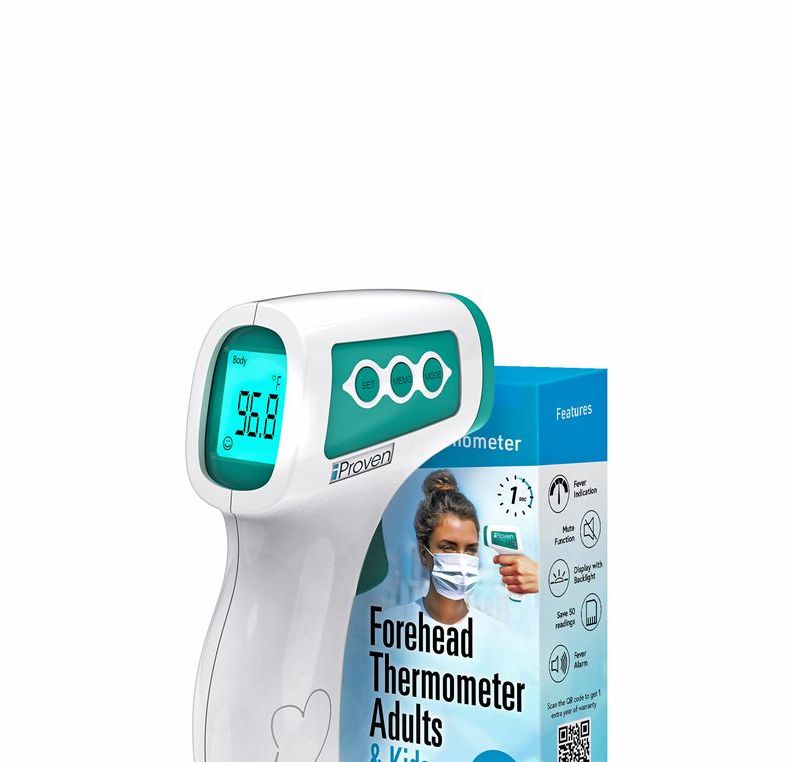 Non-Contact Infrared Thermometer, Ultra-Thin, Lcd Display With °F/°C  Degrees, Fever Alarm, Portable Forehead Thermometer For Adults, Children  And Babies 
