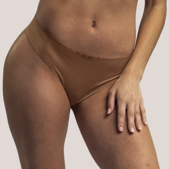 Nude Barre Women's Seamless Bikini Panty Underwear, 4PM Brown