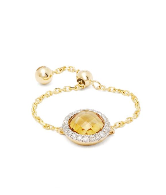 療癒系輕珠寶推薦#8：Anissa Kermiche黃水晶戒指