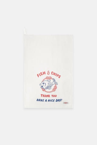 Fish and Chips Tea Towel, £15