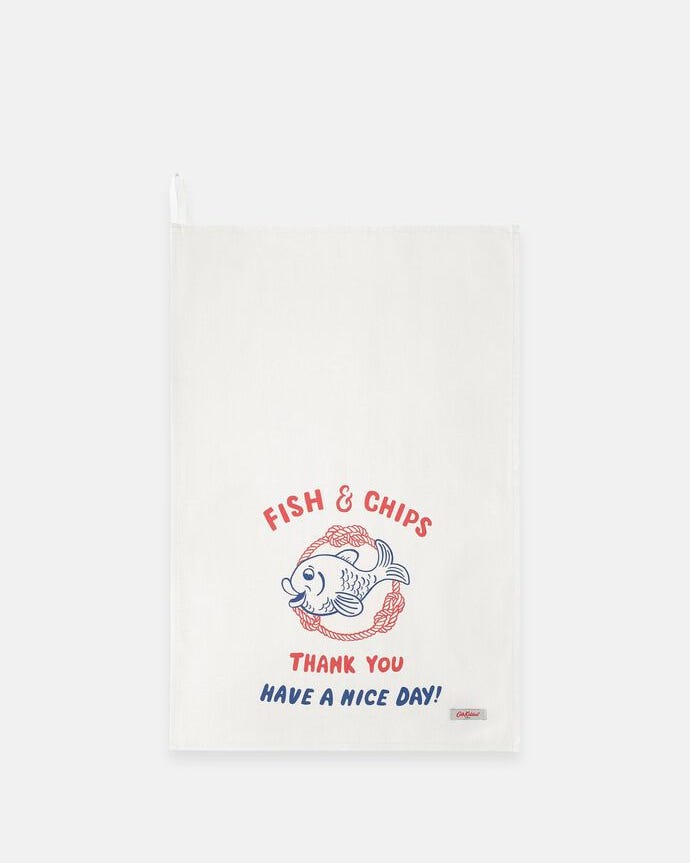 Fish and Chips Tea Towel, £15