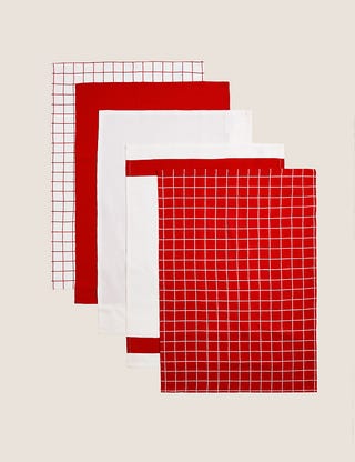 Set of 5 Printed Tea Towels, £15