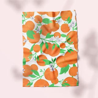 Cotton Oranges Tea Towel, £17