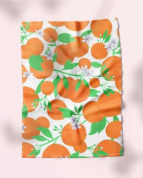 Cotton Oranges Tea Towel, £17