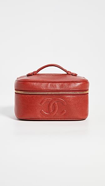 Chanel Red Caviar Wide Vanity
