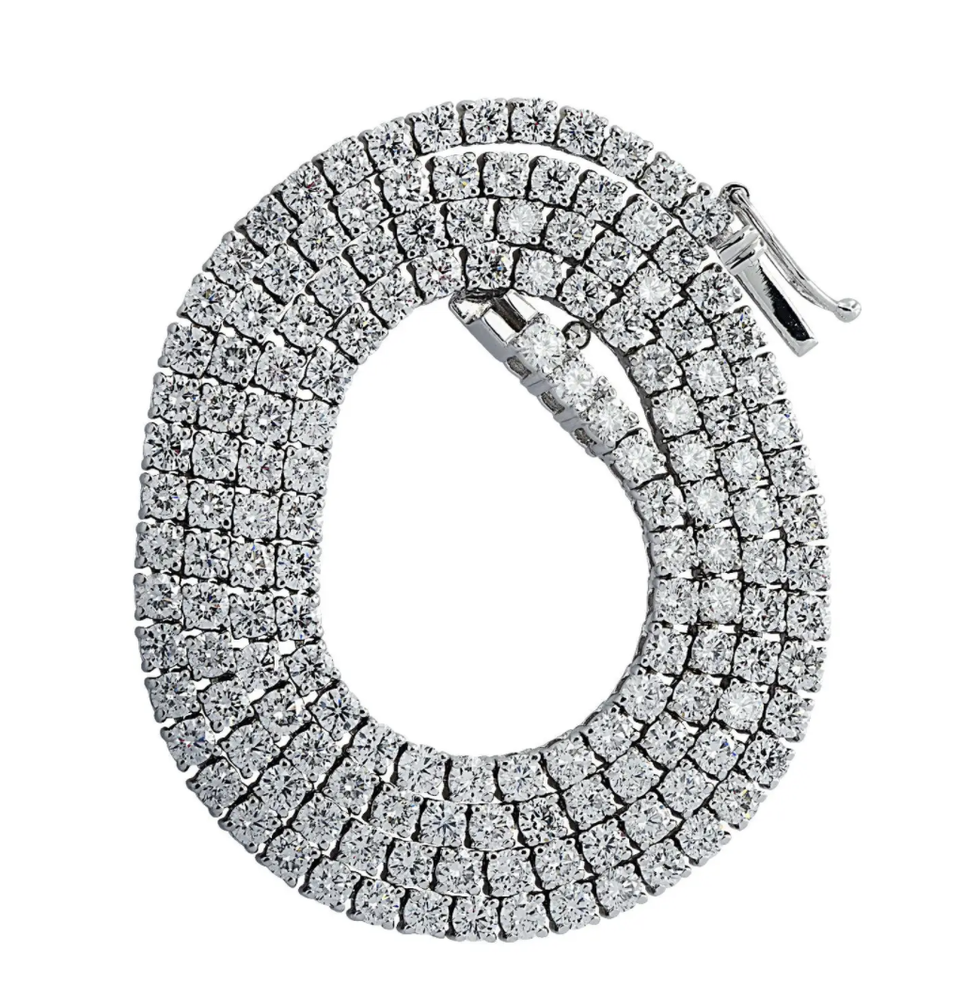 9.85 Carat Diamond Tennis Necklace