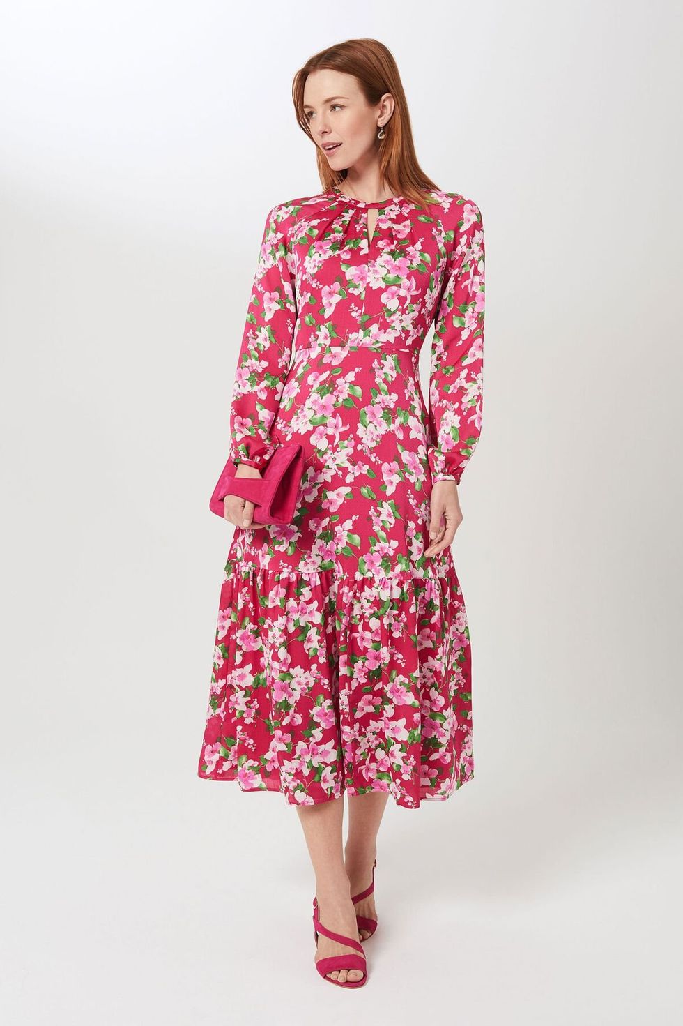 Susanna Reid Hobbs Dress - Susanna Reid pink floral dress