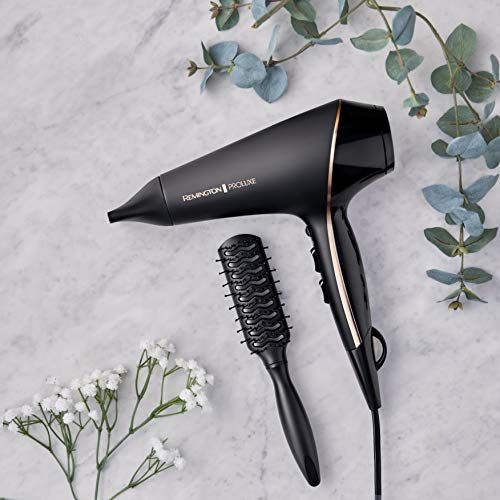 Remington AC9140B Proluxe Ionic Hair Dryer with Styling Shot and Intelligent OPTIHeat Control Settings, 2400 W