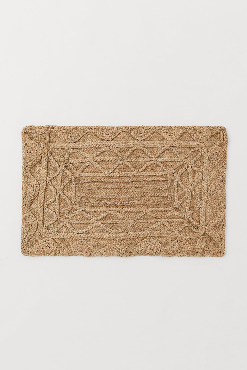 Braided jute doormat