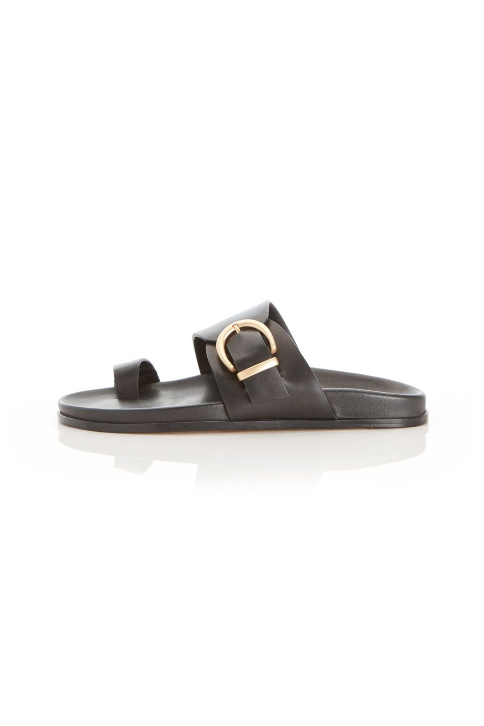Cyrus Leather Sandal with Contoured Footbed